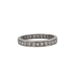 Bague Alliance en platine et diamants - Castafiore