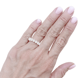 Bague Alliance en platine et diamants - Castafiore