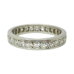 Bague Alliance en platine et diamants - Castafiore