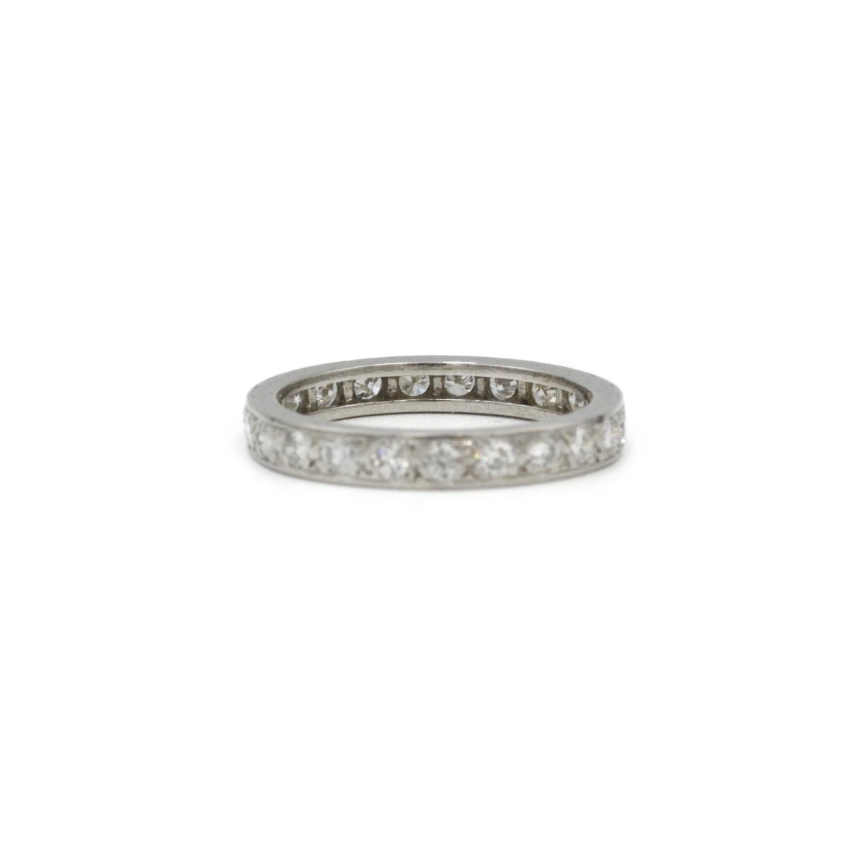 Bague Alliance en platine et diamants - Castafiore