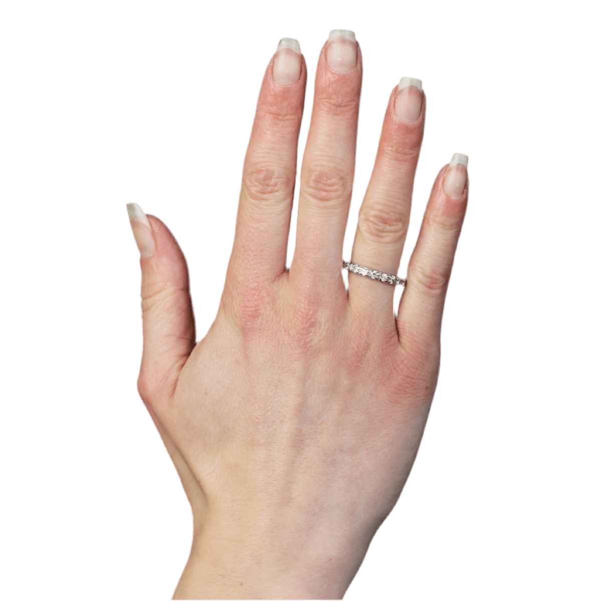 Bague Alliance en platine et diamants - Castafiore