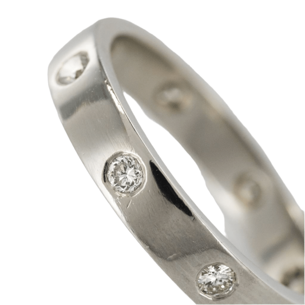 Bague Alliance en platine et diamants - Castafiore