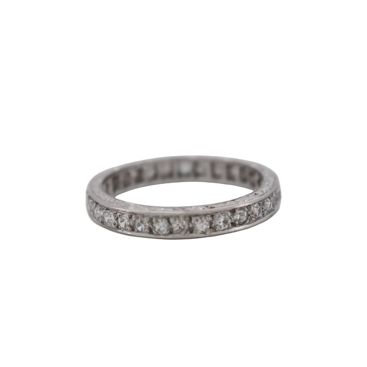 Bague Alliance en platine et diamants - Castafiore
