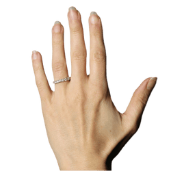 Bague Alliance en platine et diamants - Castafiore