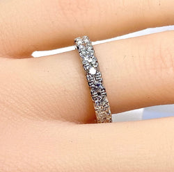 Bague Alliance en platine et diamants - Castafiore