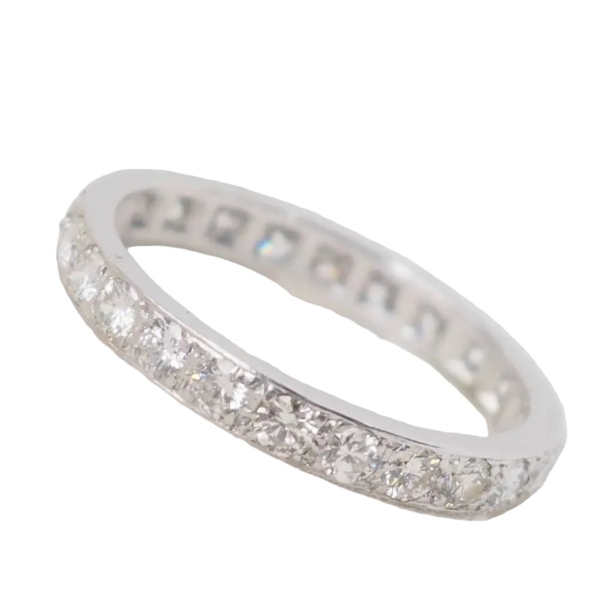 Bague Alliance en platine et diamants - Castafiore