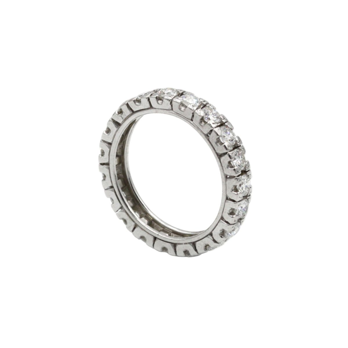 Bague Alliance en platine et diamants - Castafiore