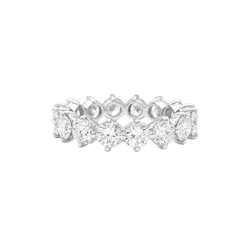 Bague Alliance en platine et diamants - Castafiore