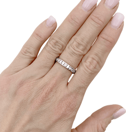 Bague Alliance en platine et diamants - Castafiore