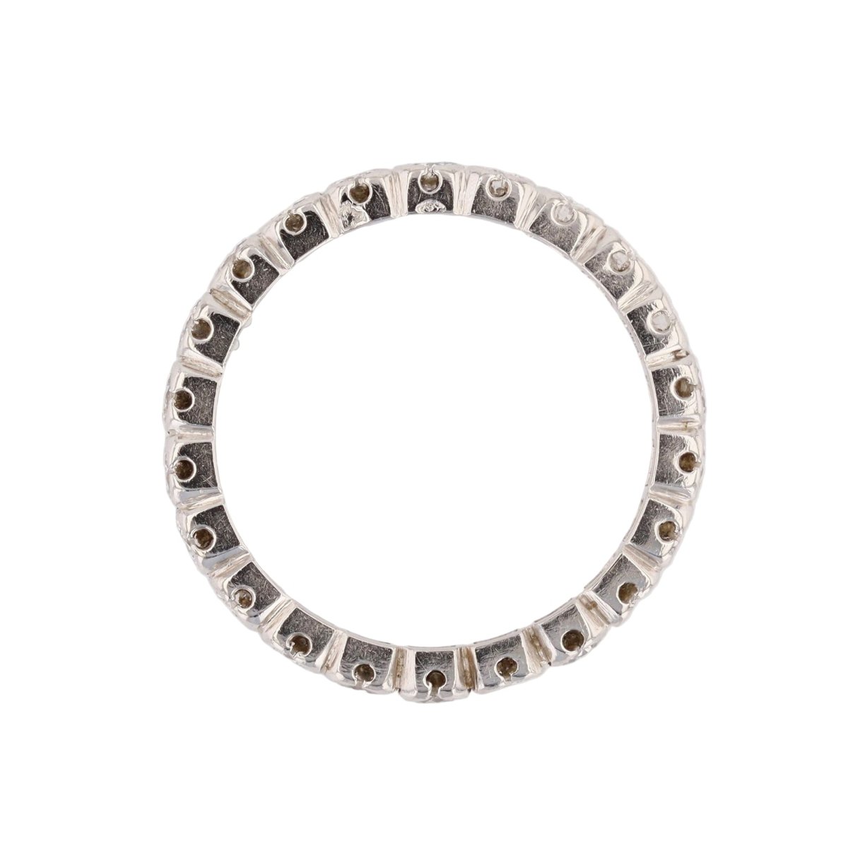 Bague Alliance en platine et diamants - Castafiore