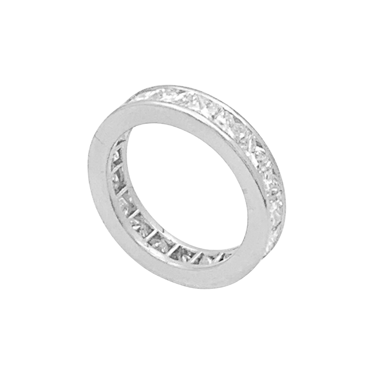 Bague Alliance en platine et diamants - Castafiore