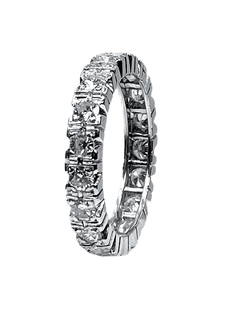 Bague Alliance en platine et diamants - Castafiore