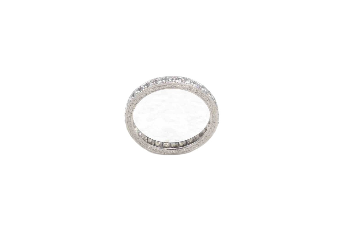 Bague Alliance en platine et diamants - Castafiore