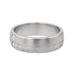 Bague Alliance en platine et diamants - Castafiore
