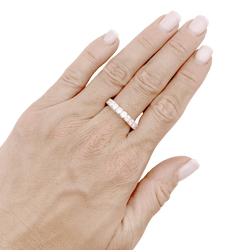 Bague Alliance en platine et diamants - Castafiore