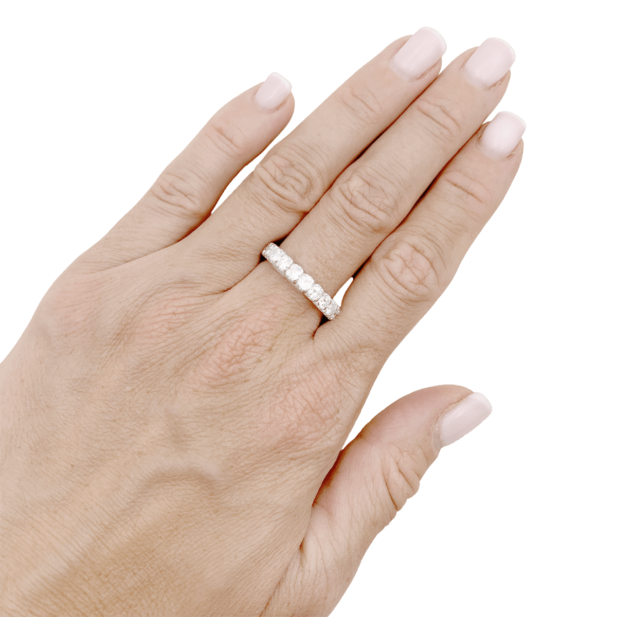 Bague Alliance en platine et diamants - Castafiore