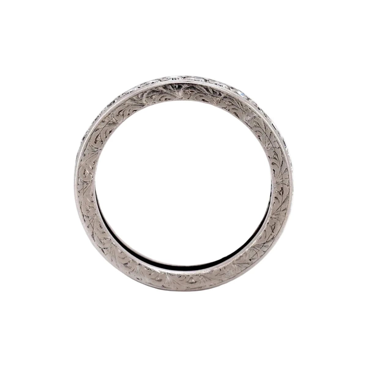 Bague Alliance en platine et diamants - Castafiore