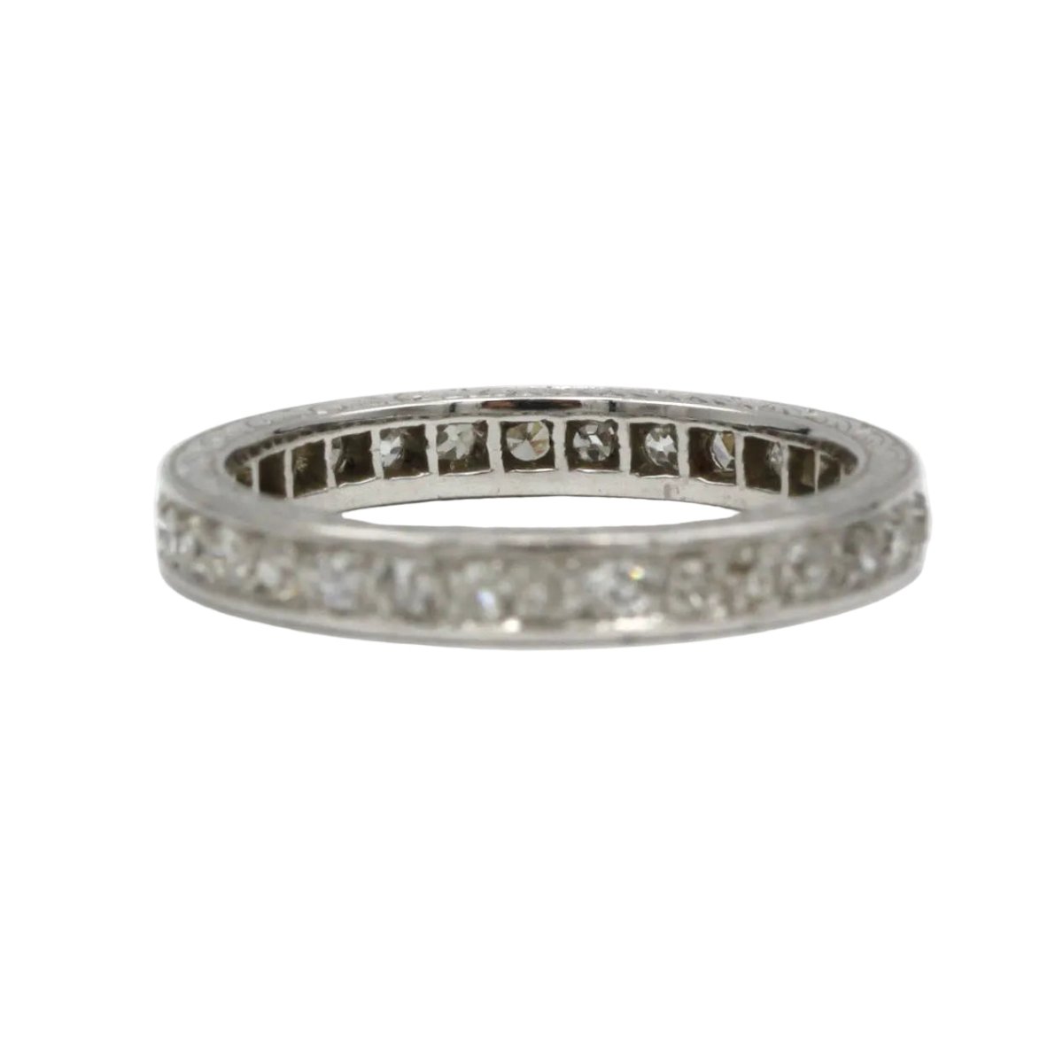 Bague Alliance en platine et diamants - Castafiore
