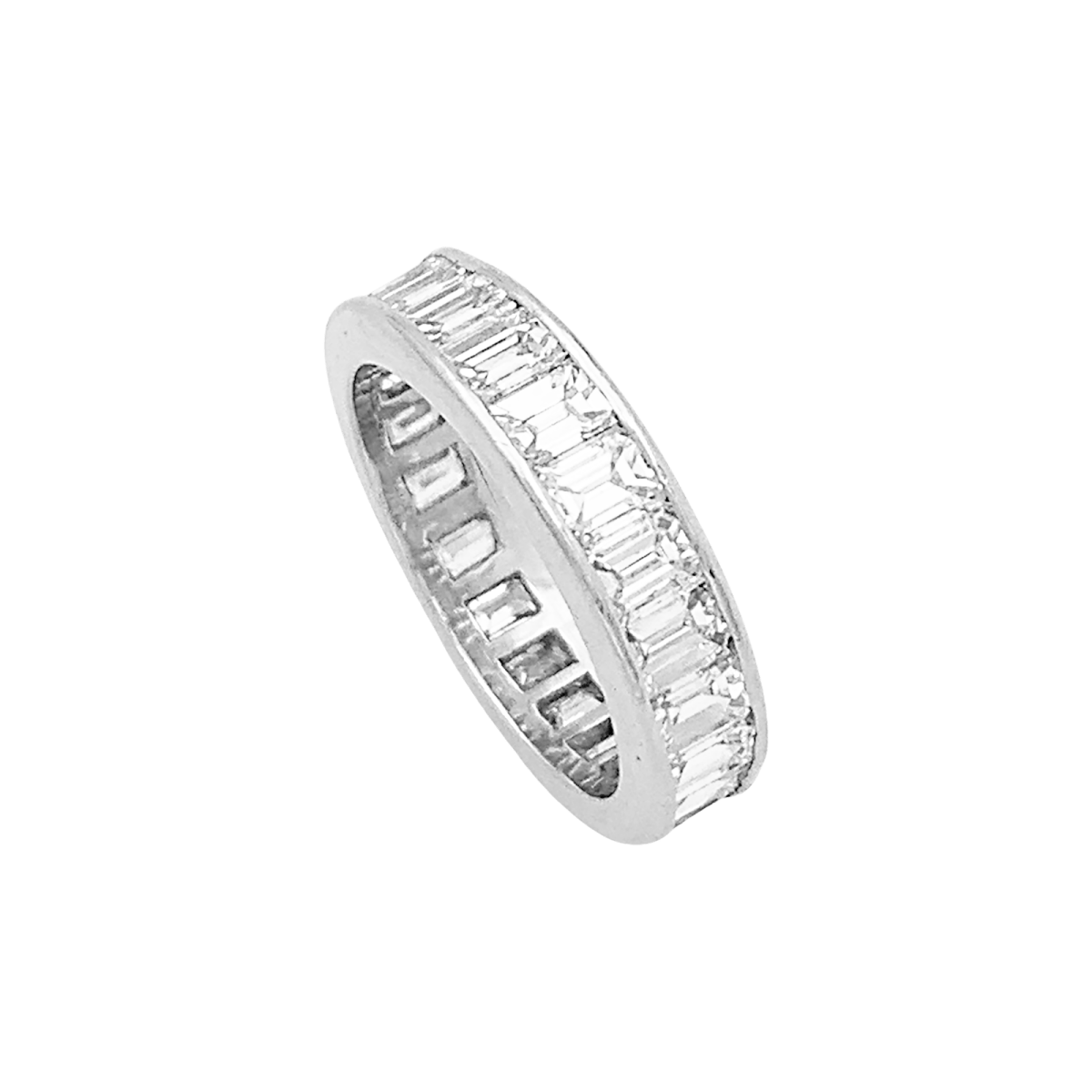 Bague Alliance en platine et diamants - Castafiore