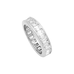 Bague Alliance en platine et diamants - Castafiore