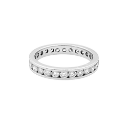 Bague Alliance en platine et diamants - Castafiore