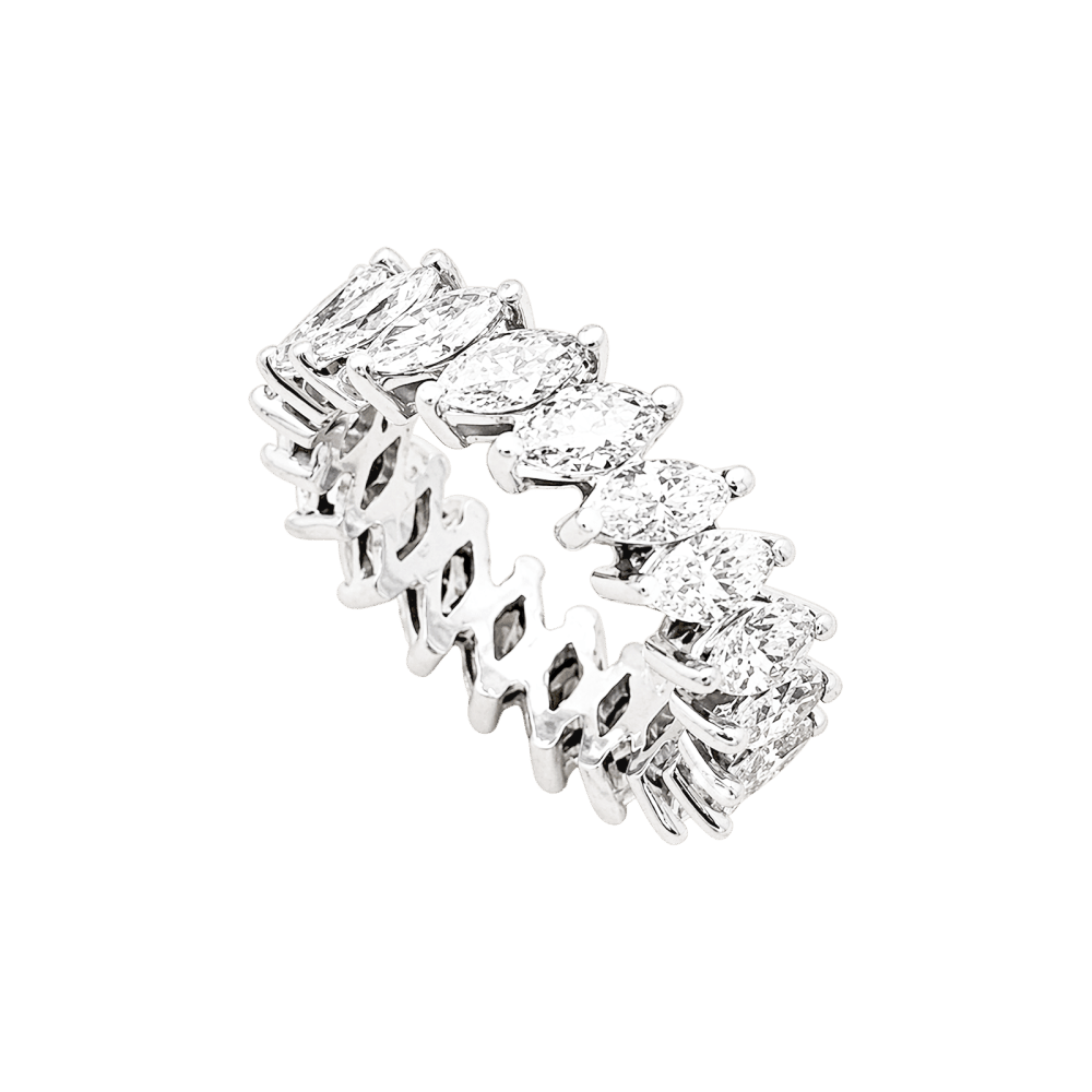 Bague Alliance en platine et diamants - Castafiore