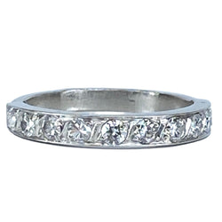 Bague Alliance en platine et diamants - Castafiore