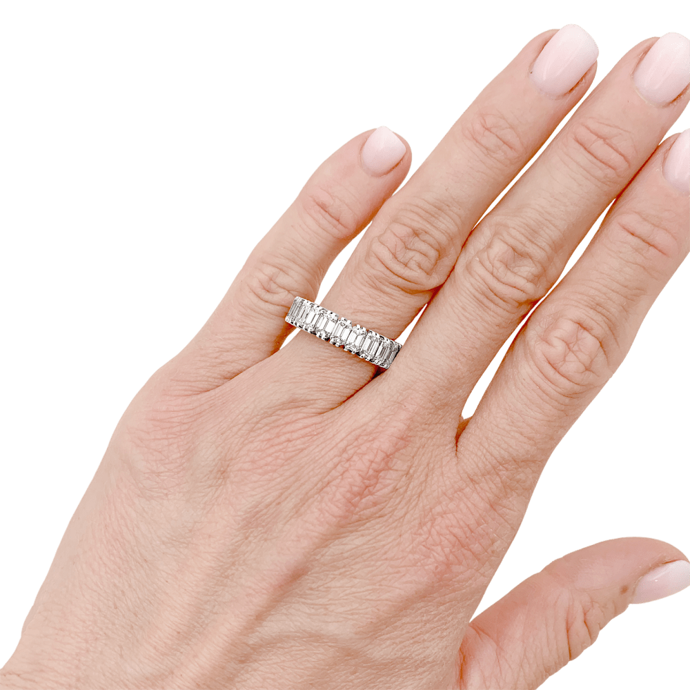 Bague Alliance en platine et diamants - Castafiore