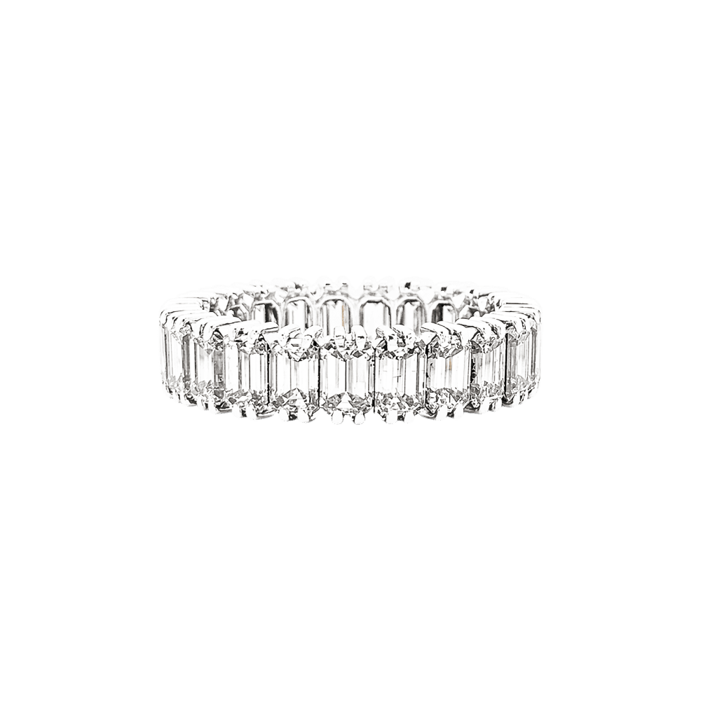 Bague Alliance en platine et diamants - Castafiore