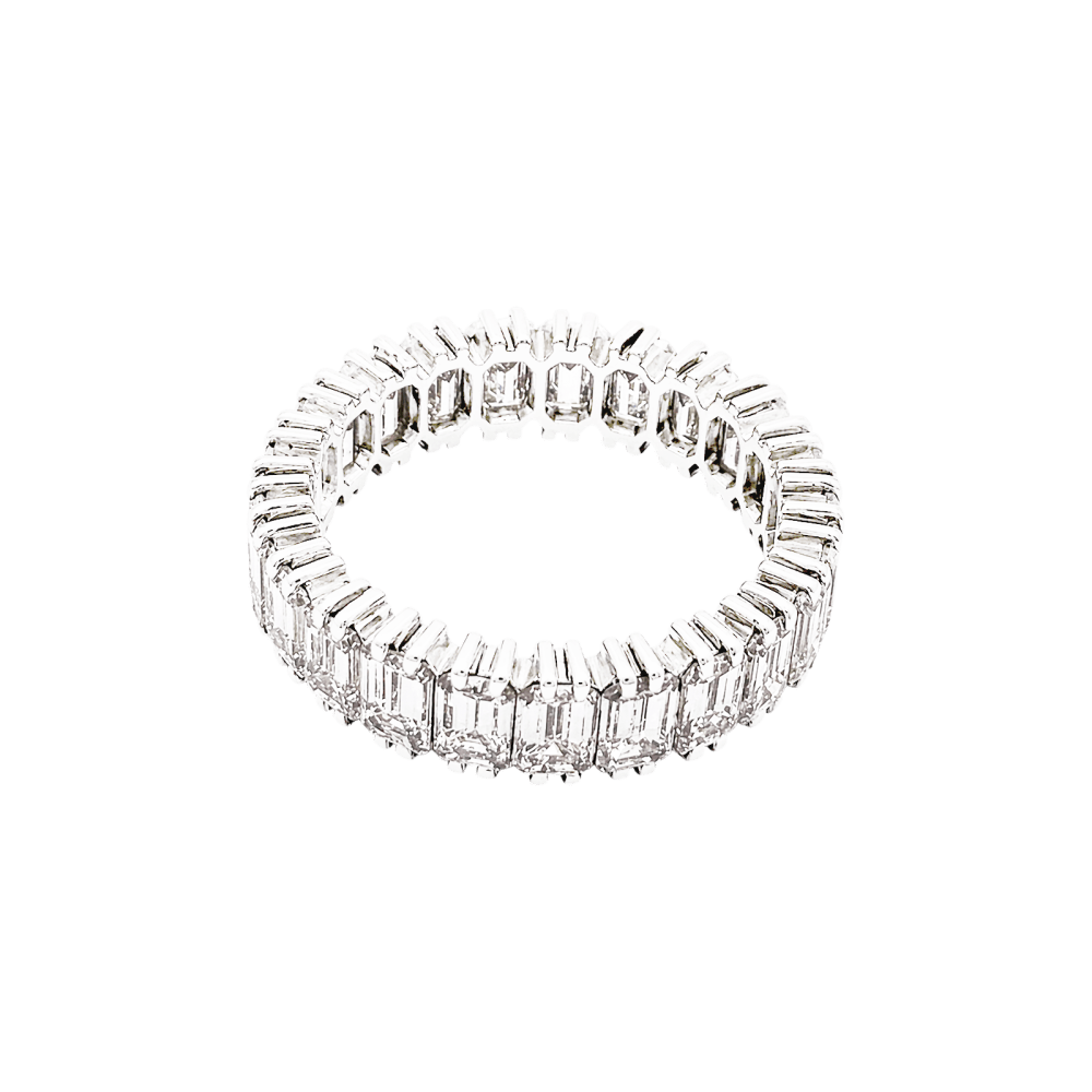 Bague Alliance en platine et diamants - Castafiore