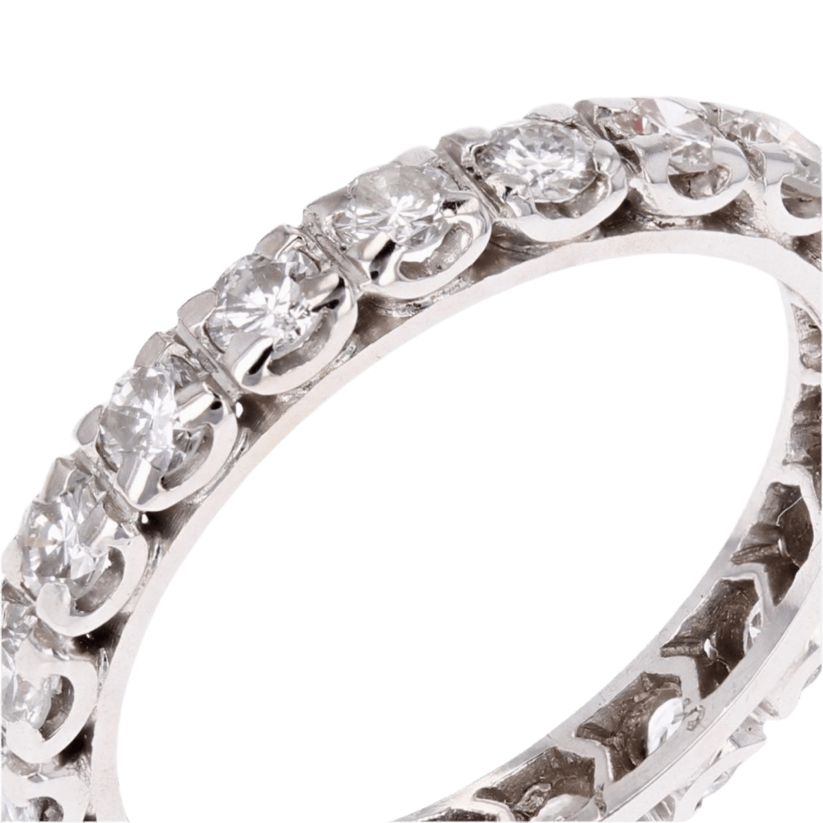 Bague Alliance en platine et diamants - Castafiore