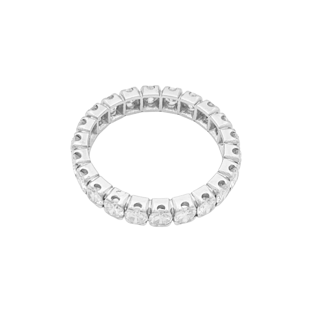 Bague Alliance en platine et diamants - Castafiore