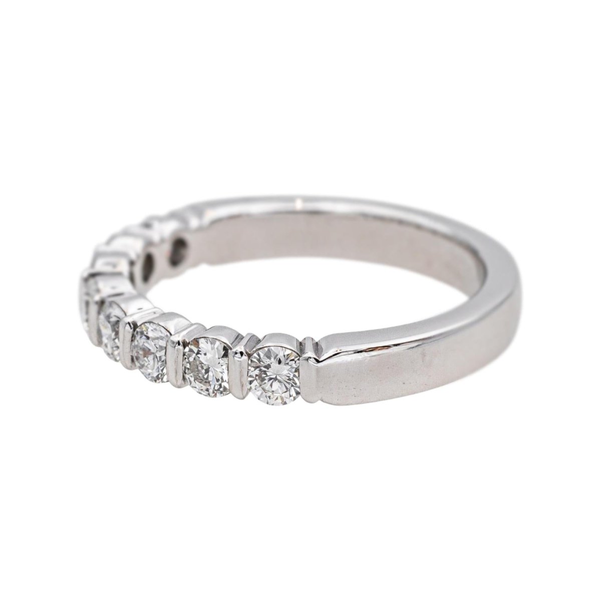 Bague Alliance en platine et diamants - Castafiore