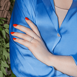 Bague Alliance en platine et diamants - Castafiore