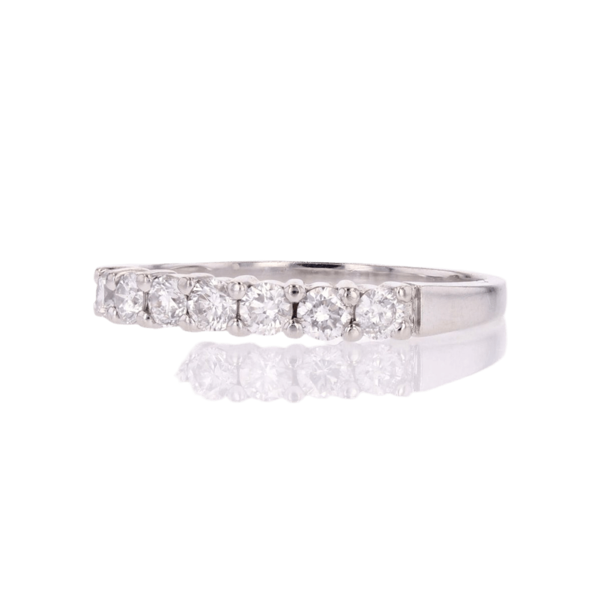 Bague Alliance en platine et diamants - Castafiore