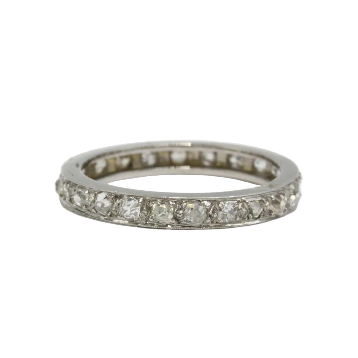Bague Alliance en platine et diamants - Castafiore