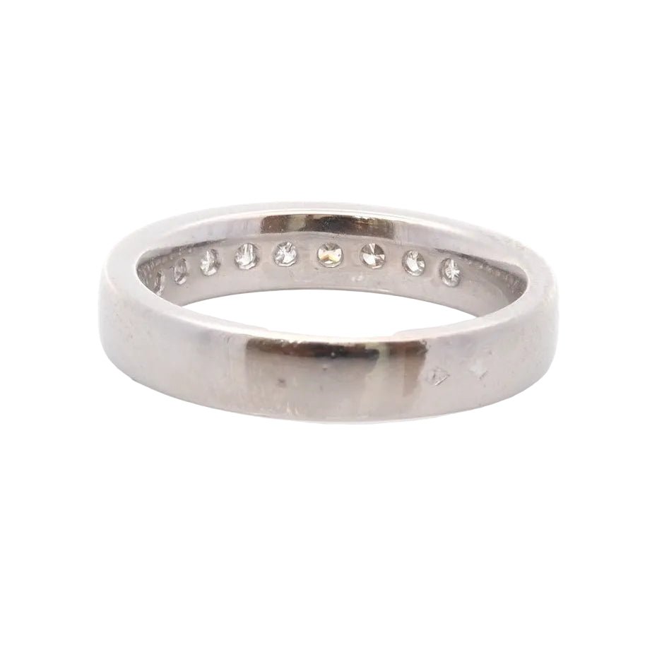 Bague Alliance en platine et diamants - Castafiore