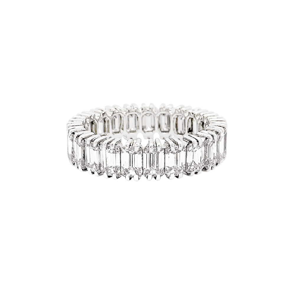 Bague Alliance en platine et diamants - Castafiore