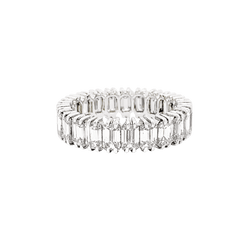 Bague Alliance en platine et diamants - Castafiore