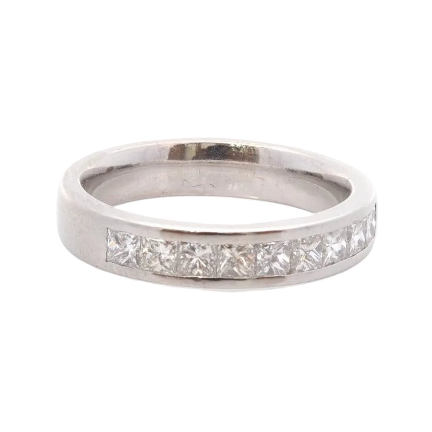 Bague Alliance en platine et diamants - Castafiore