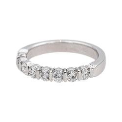 Bague Alliance en platine et diamants - Castafiore
