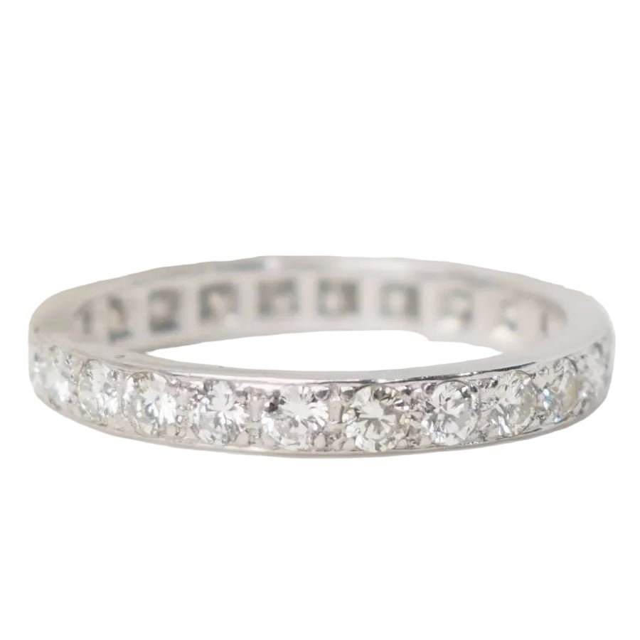 Bague Alliance en platine et diamants - Castafiore