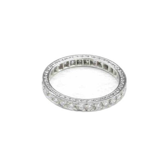 Bague Alliance en platine et diamants - Castafiore