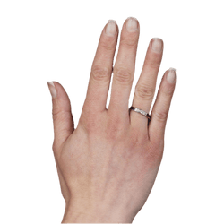 Bague Alliance en platine, saphirs et diamants - Castafiore