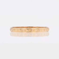 Bague alliance fine ciselée en or rose - Castafiore