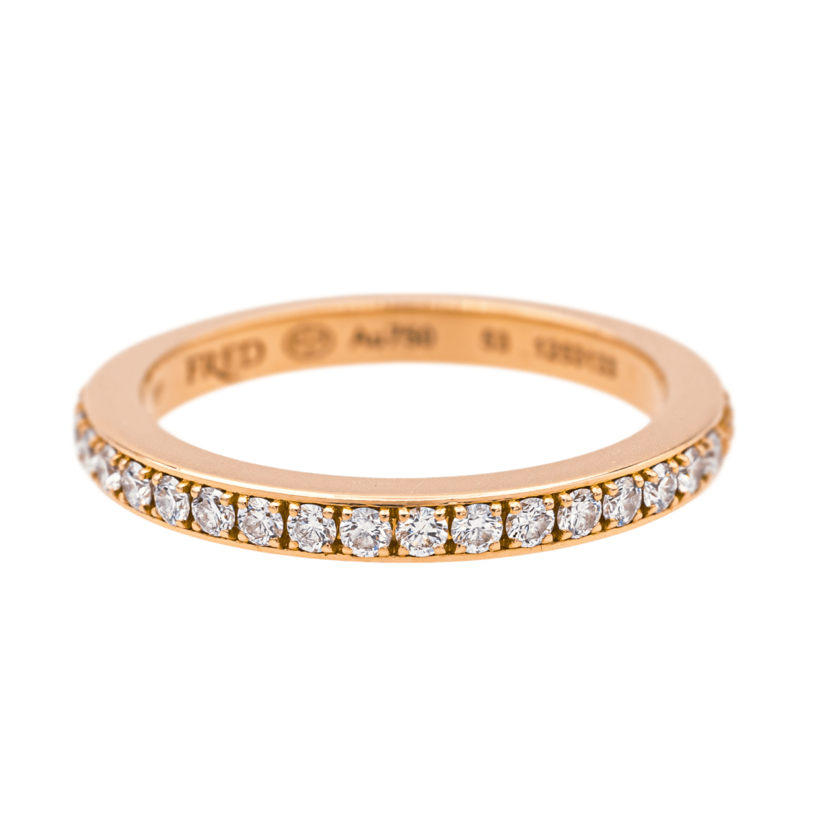 Bague Alliance FRED "Force 10" en or rose et diamants - Castafiore