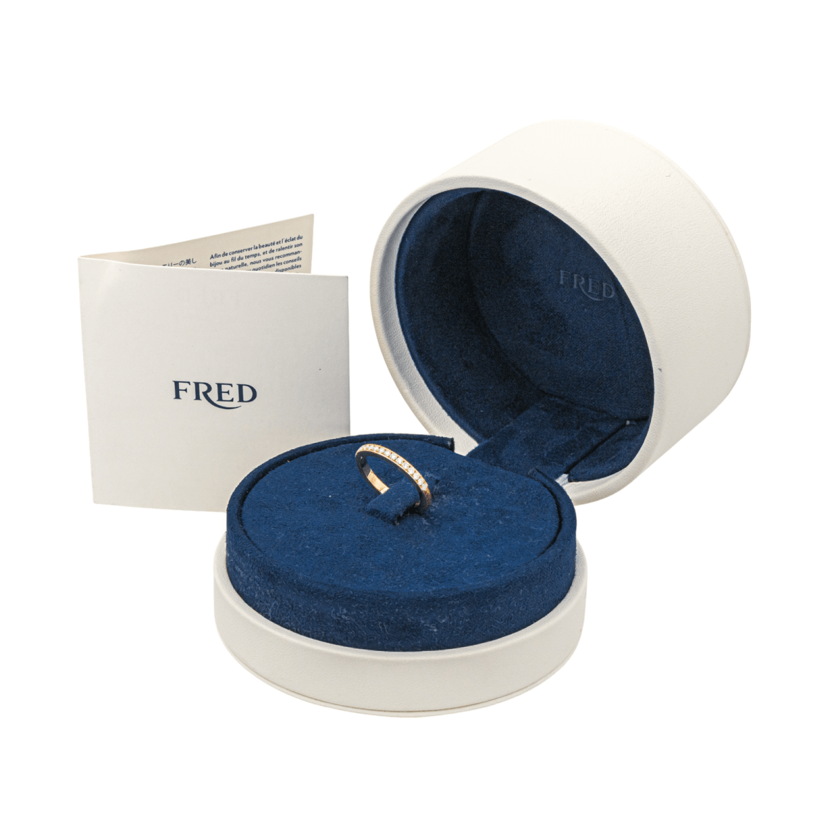 Bague Alliance FRED "Force 10" en or rose et diamants - Castafiore