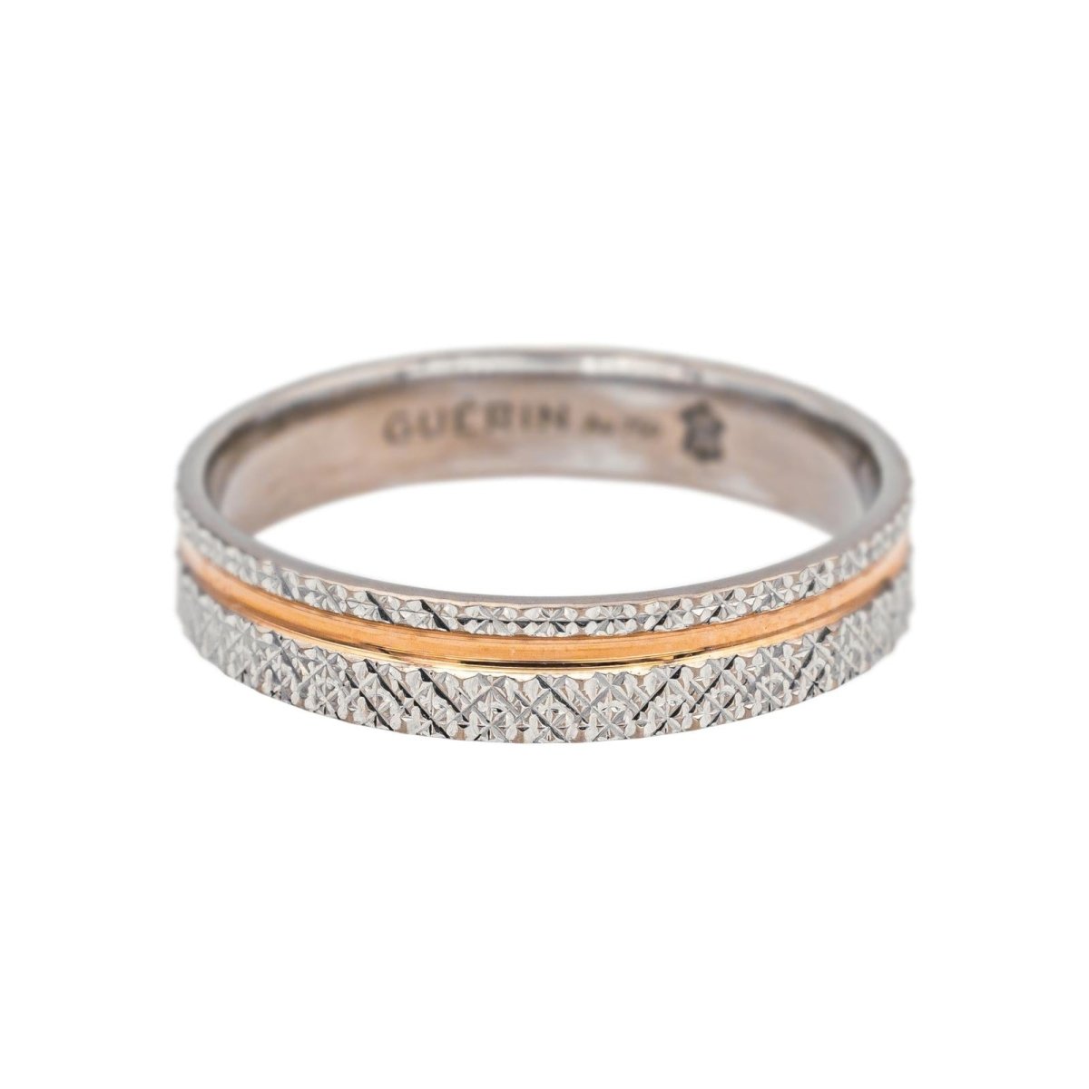 Bague Alliance GUÉRIN en or blanc et or rose - Castafiore