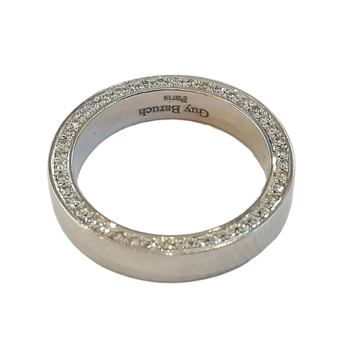 Bague Alliance GUY BARUCH en platine et diamants - Castafiore