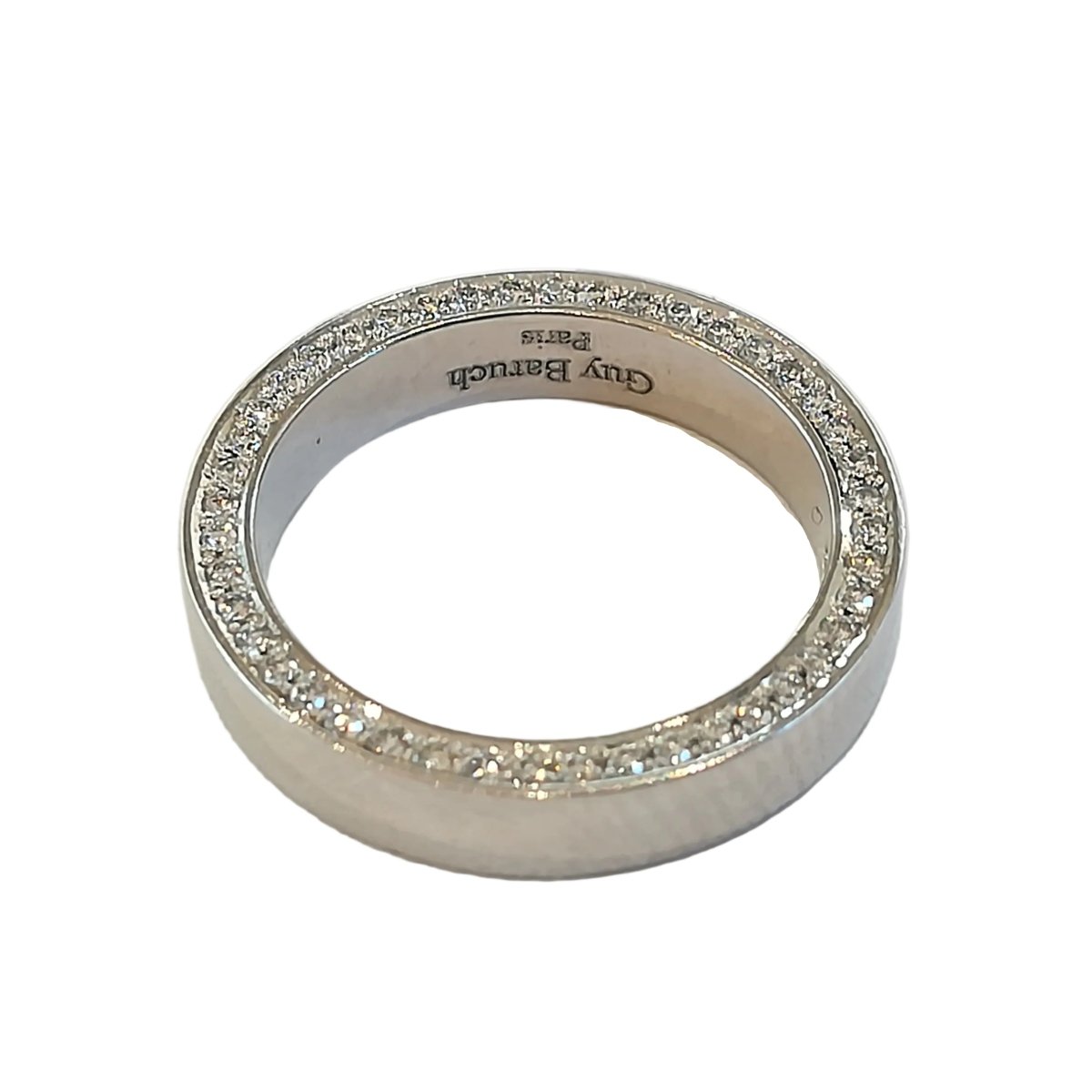Bague Alliance GUY BARUCH en platine et diamants - Castafiore